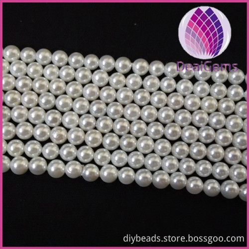 8mm round shell pearl for DIY jewelry